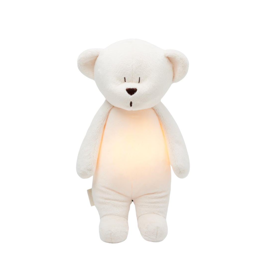 Moonie 2.0 upgrade - Knuffel Hartslag en Licht | Humming Bear Cream - Polyester