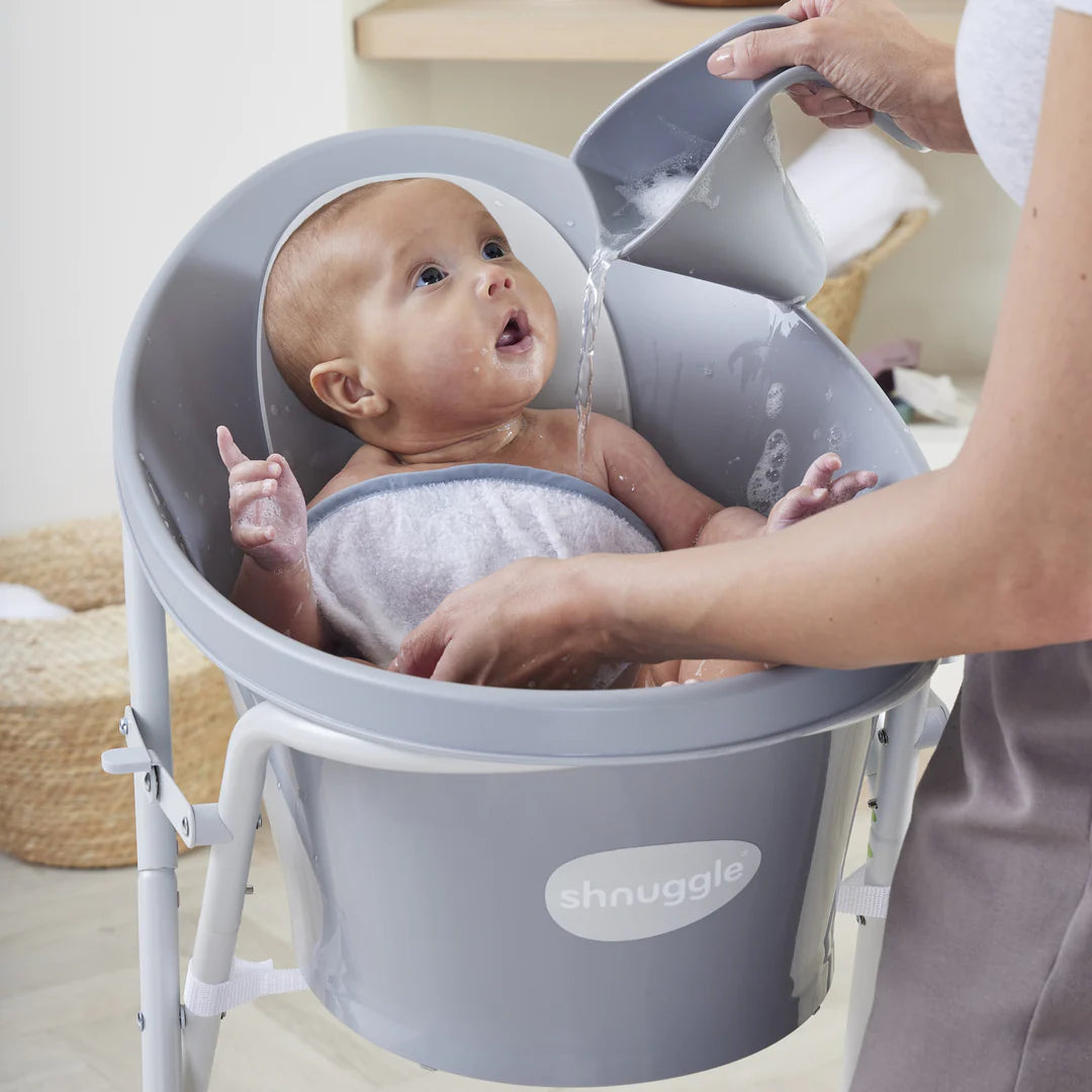 * Shnuggle Newborn Babybadje | Pebble Grey