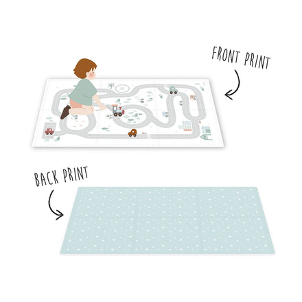 Play And Go EEVAA 2-In-1 Speeltapijt Puzzelmat & Opbergbox | Road 120x180cm