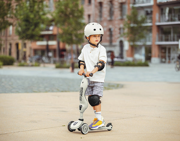 * Scoot & Ride Knie- en elleboogbeschermers | Steel