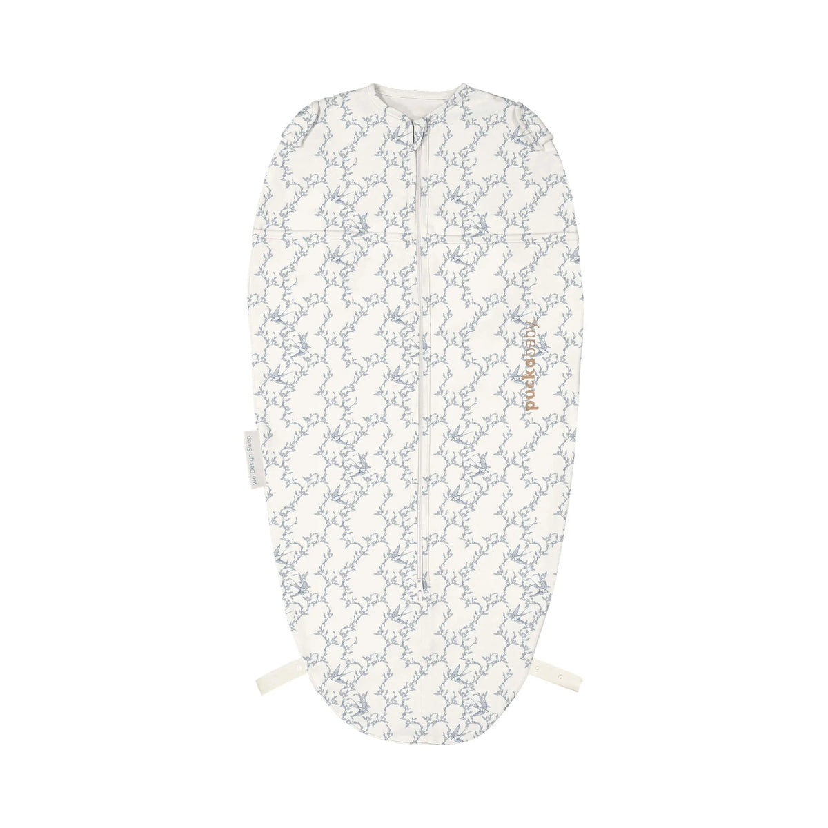 Puckababy Inbakerslaapzak The Original Mini 3/6 M in Cotton Swallows, De Gele Flamingo
