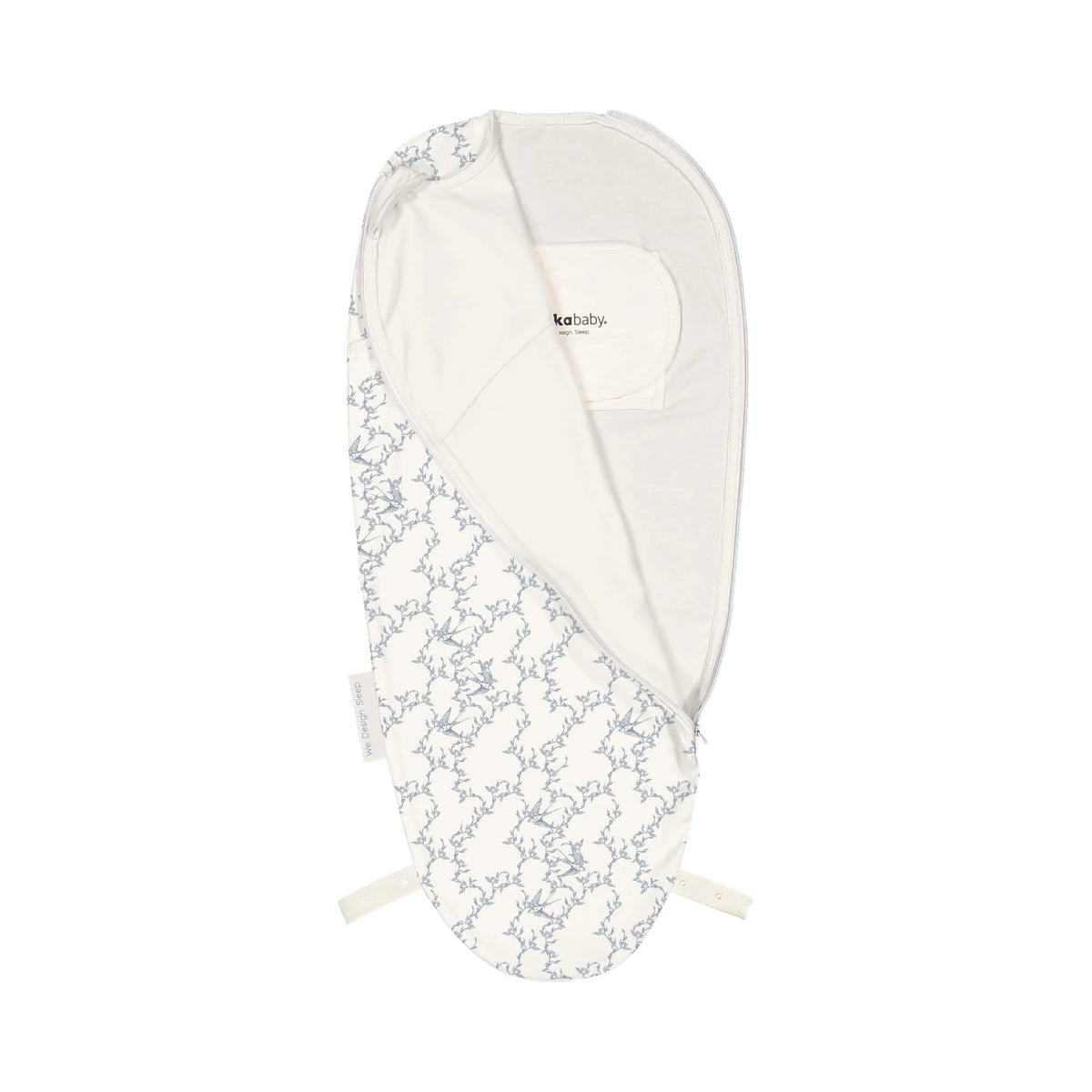 Puckababy Inbakerslaapzak The Original Piep 0/3 M in Cotton Swallows, De Gele Flamingo