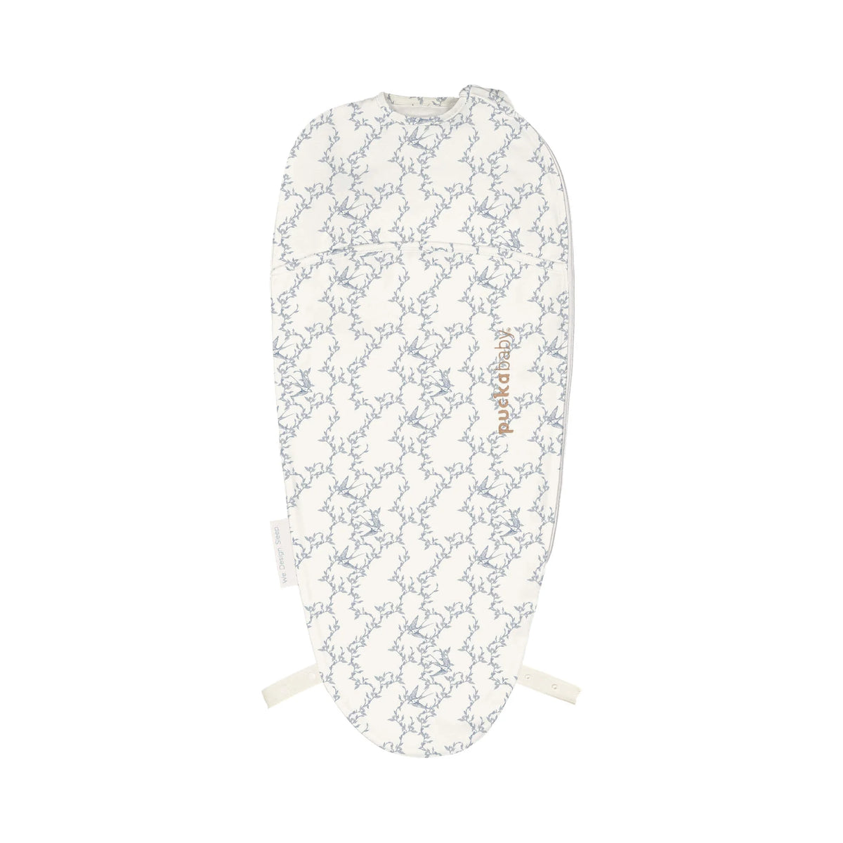 Puckababy Inbakerslaapzak The Original Piep 0/3 M in Cotton Swallows, De Gele Flamingo