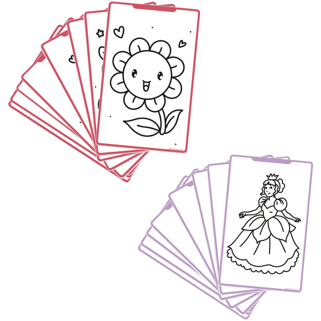 Kidywolf Navulling Voor Kidydraw-Mini Tablet Prinses & Kawai, de tekenkaarten van dichtbij