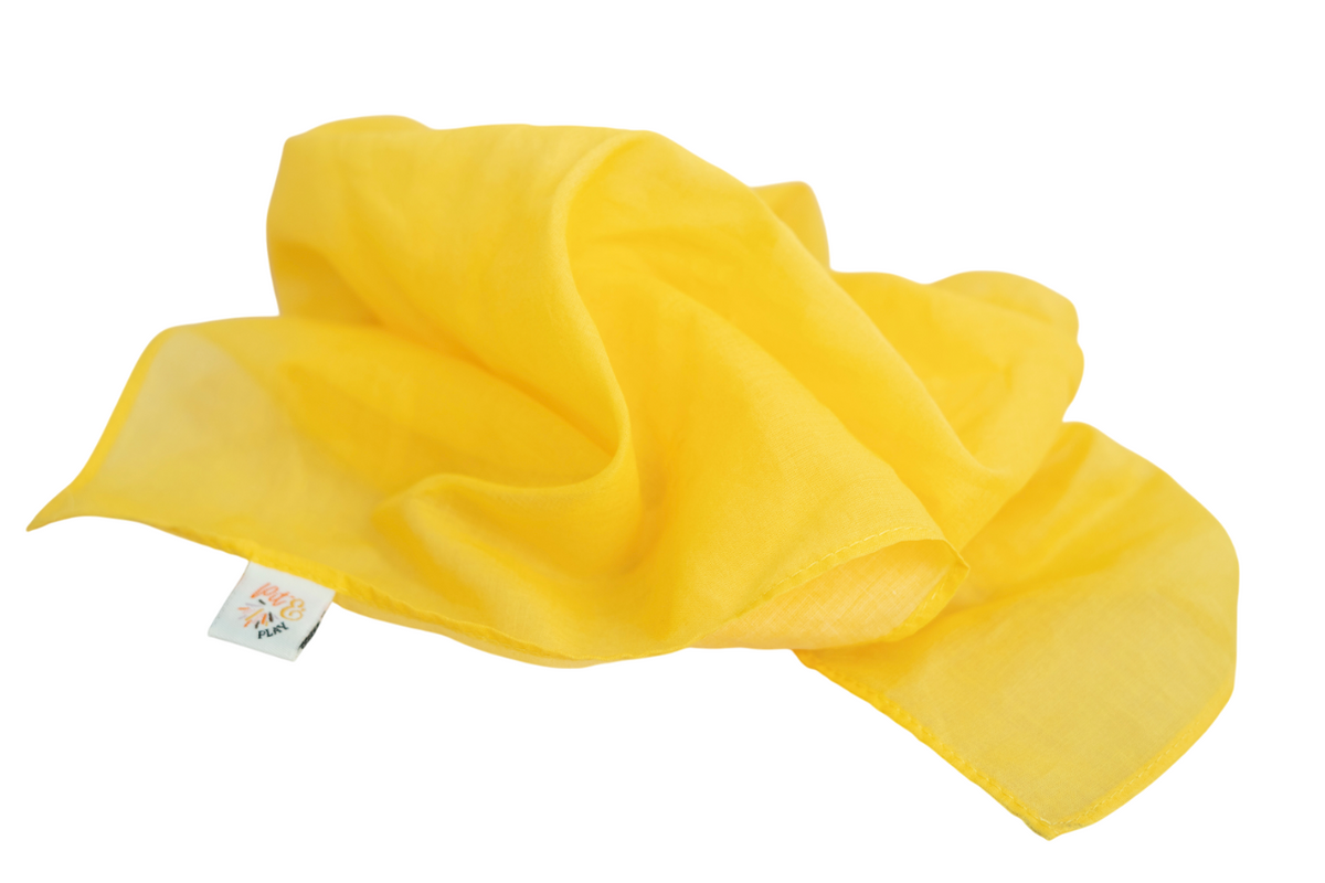 Pit & Play Regenboog Speeldoek 48x48cm | Geel