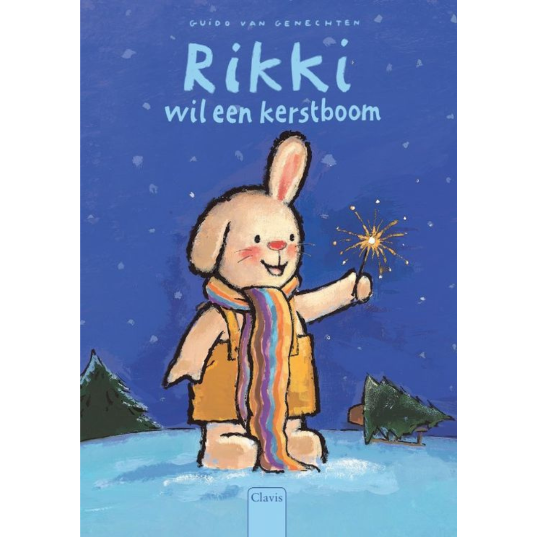 Clavis prentenboek Rikki wil een kerstboom, hardcover met 32 pagina's, bij De Gele Flamingo