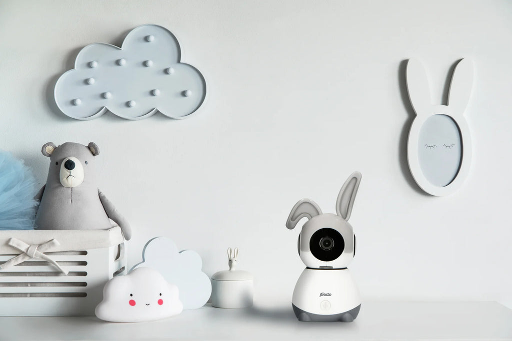 Alecto SMARTBABY10 wit grijs met Full HD camera en infrarood nachtzicht, De Gele Flamingo