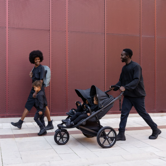 Thule Urban Glide 3 Kinderwagen Met Magnetisch Gesp Dubbel | Zwart
