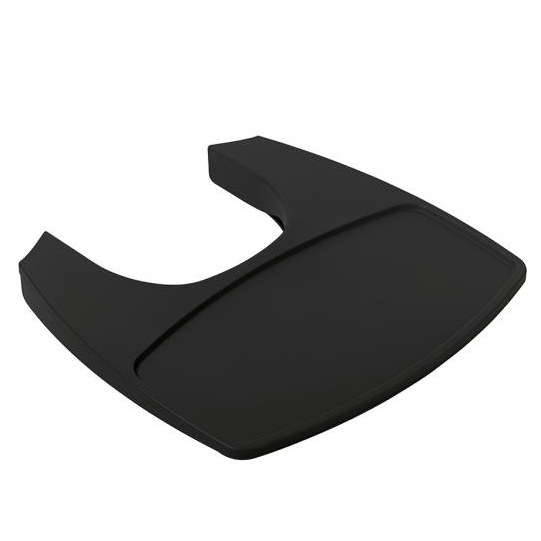 Leander eettablet in zwart voor de Louie eetstoel, 44 x 41 cm, bij De Gele Flamingo.