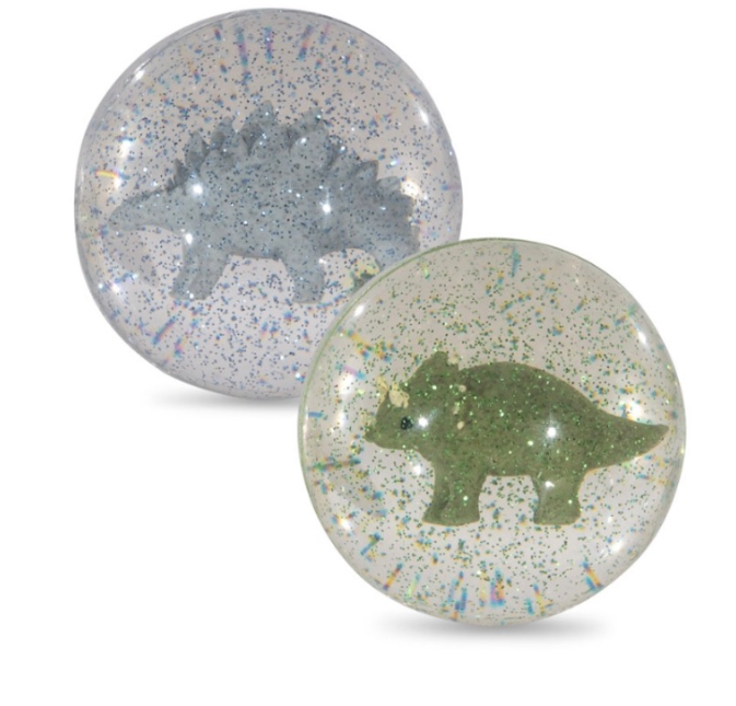 Konges Sløjd Bouncing Ball Set Dino met glitter, geschikt vanaf 3 jaar, bij De Gele Flamingo