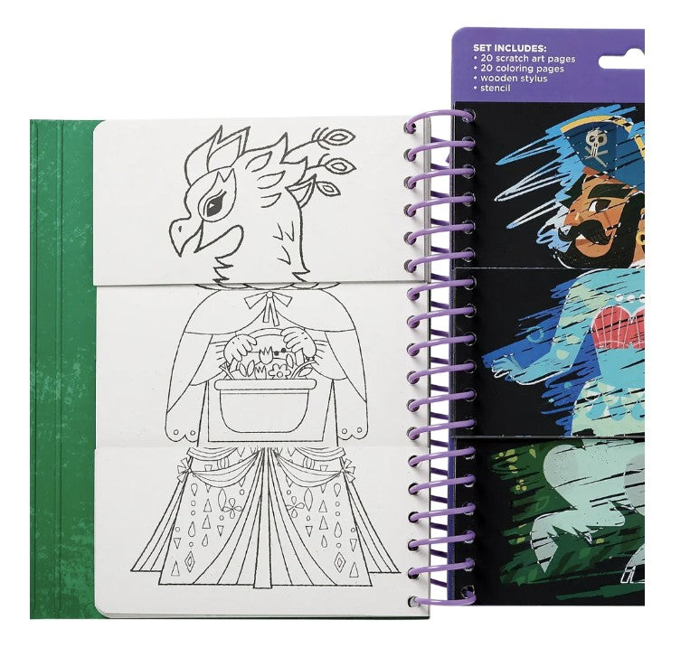 Crocodile Creek knutselset Kraskaarten Sprookjesmagie met houten stylus, bij De Gele Flamingo.