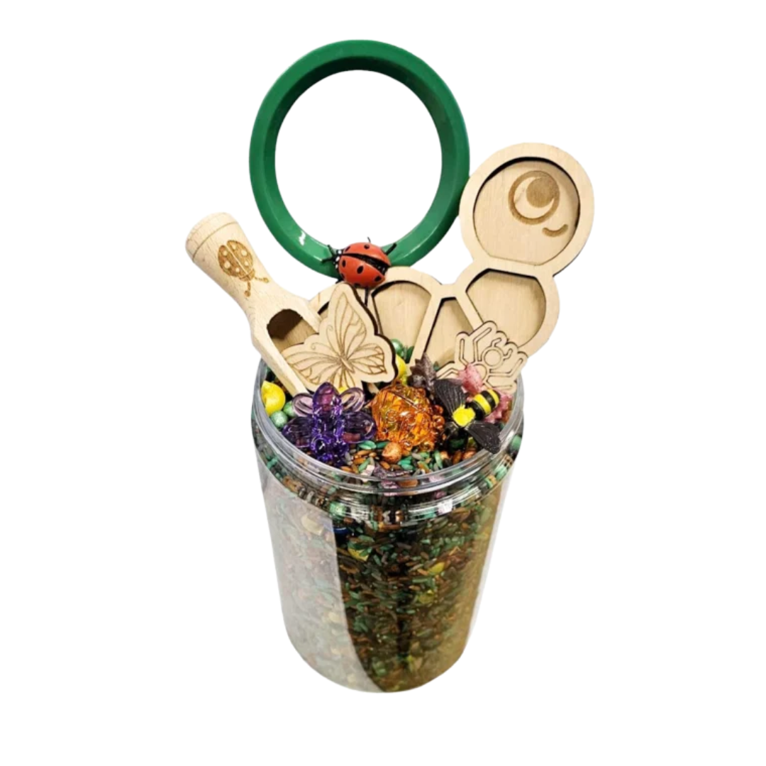 SensoryFun Speelrijst Mix PourAndPlay Insecten van 1,2 kg in megapot, bij De Gele Flamingo