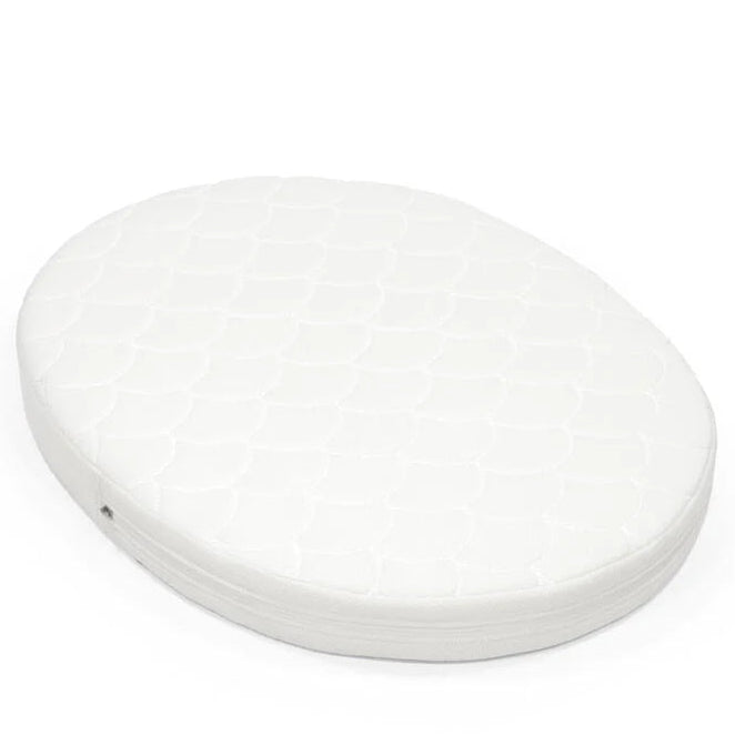 Stokke Sleepi Mini matras, ovale babymatras met perfecte pasvorm bij De Gele Flamingo.