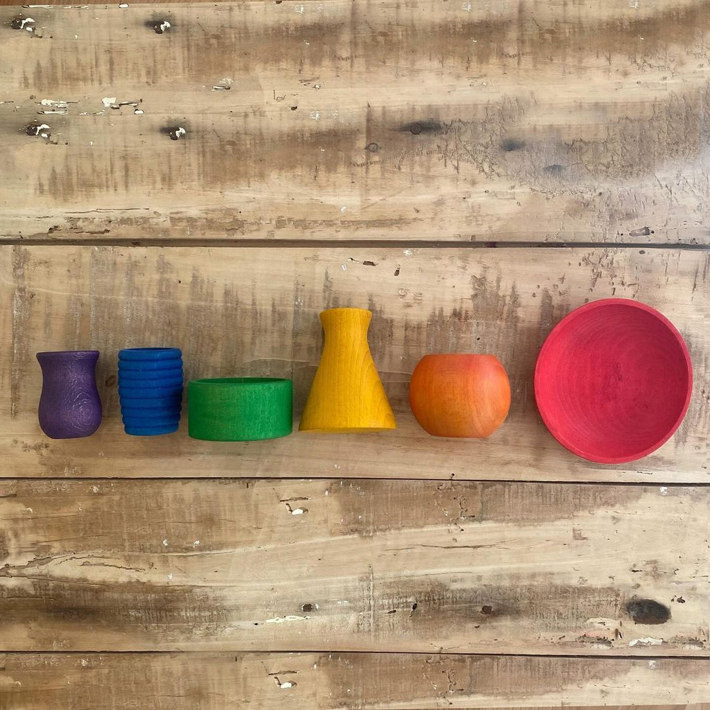 Grapat Pots potjes gestapeld voor zintuiglijk vrij spel
