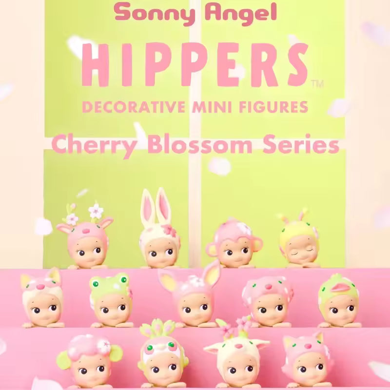 Sonny Angel Gelukspopje Hippers Cherry Blossom Series, 1 stuk in blind box, De Gele Flamingo