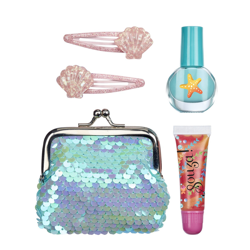 Souza Make-Up Set Zeemeermin inhoud met glinsterende zeemeerminaccessoires
