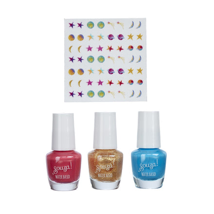 Souza Nagellak en Stickers Galaxy stickervel met sterren manen en planeten