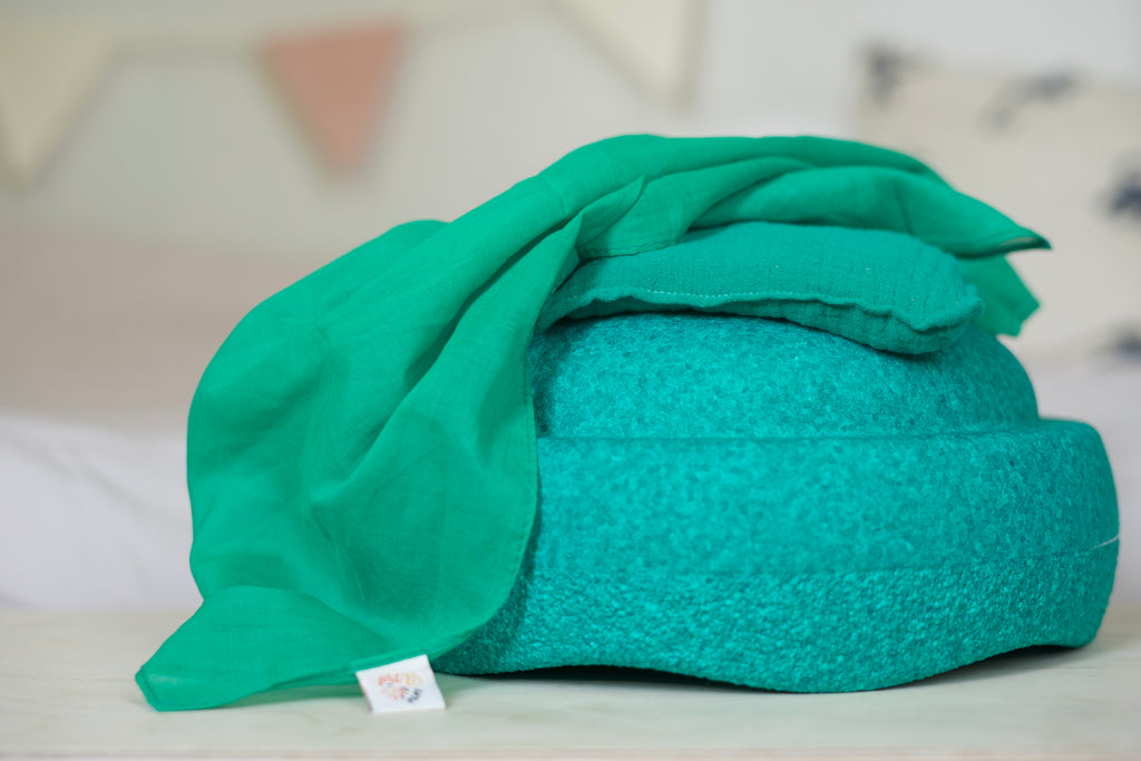 Pit & Play Regenboog Speeldoek 48x48cm | Groen