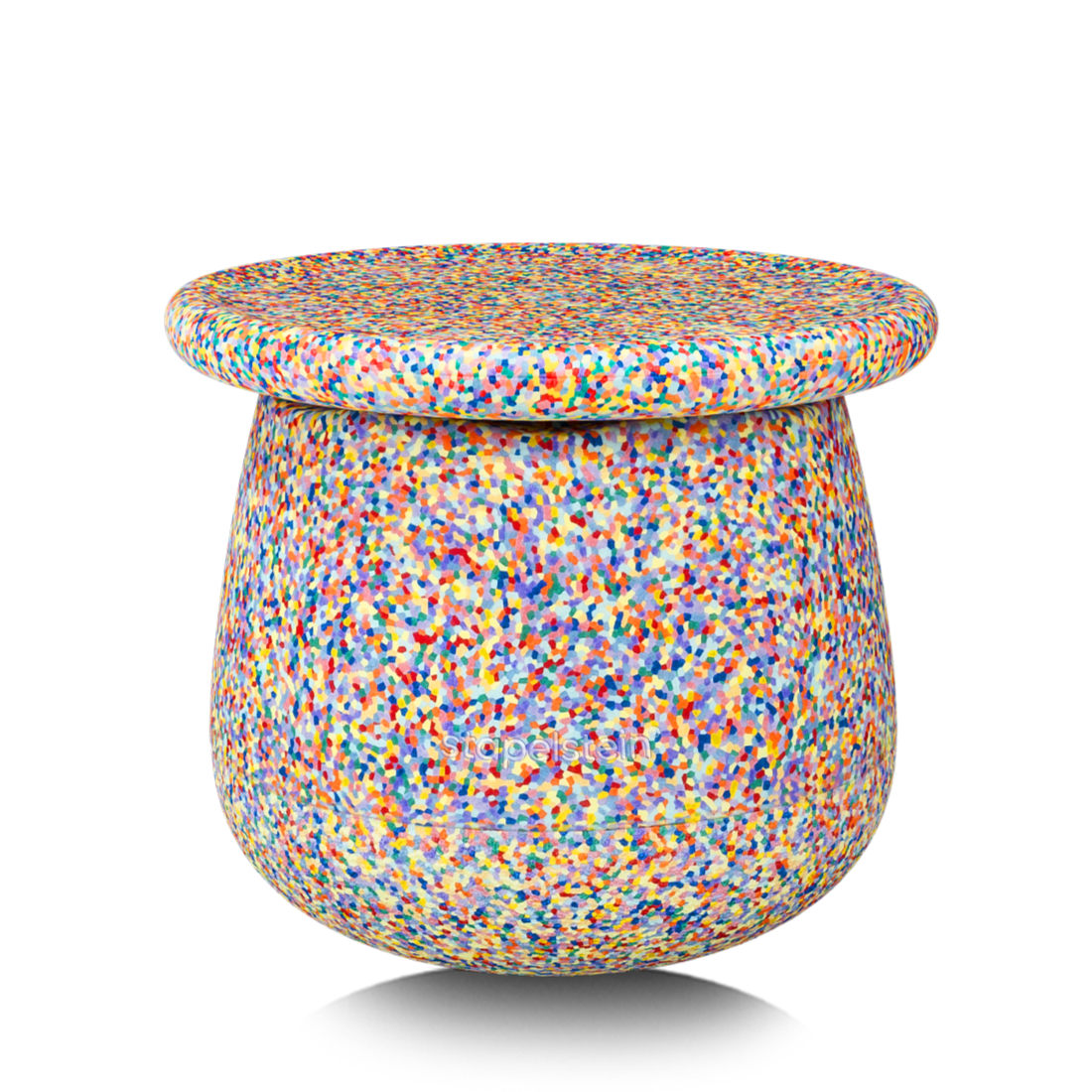 Stapelstein Dynamic Small Superconfetti set met Base en Balance Board in confettikleuren