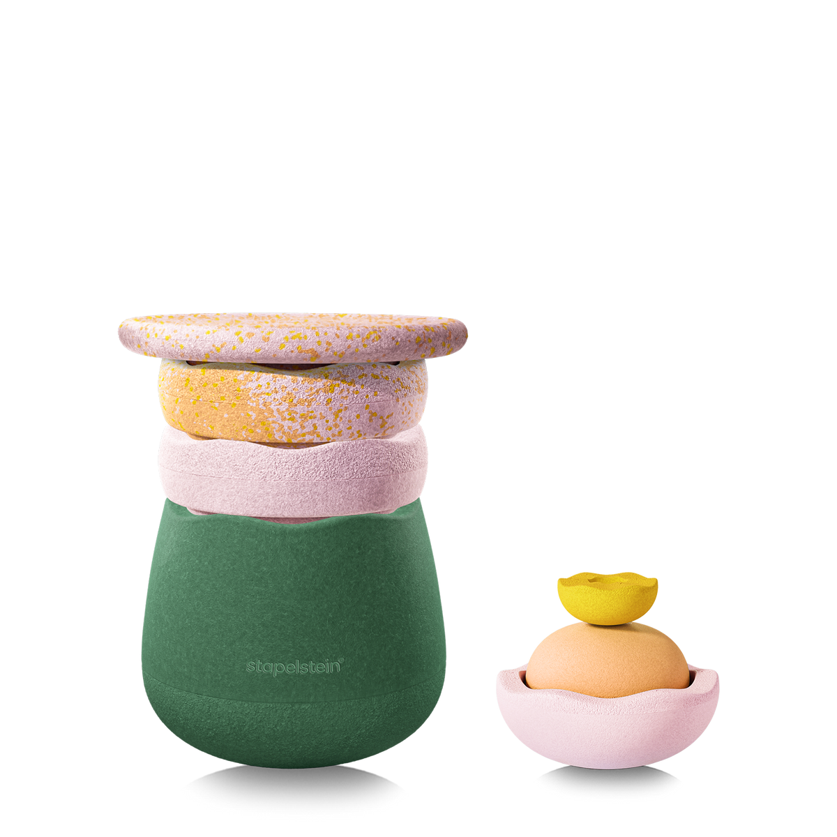 Stapelstein Spring Special Dynamic Complete Water Lily met Base, stenen, board, Inside set en gratis Pad in waterlelietinten
