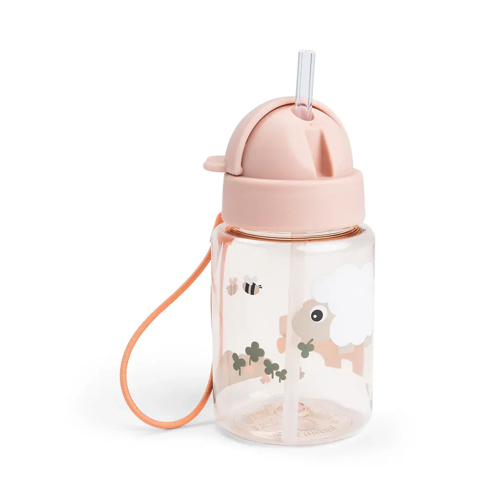 Done By Deer drinkfles met rietje Tiny Farm Powder vooraanzicht