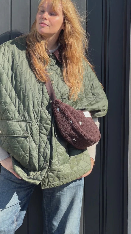 Studio Noos Adult Fanny Pack | Chocolate Teddy Hearts