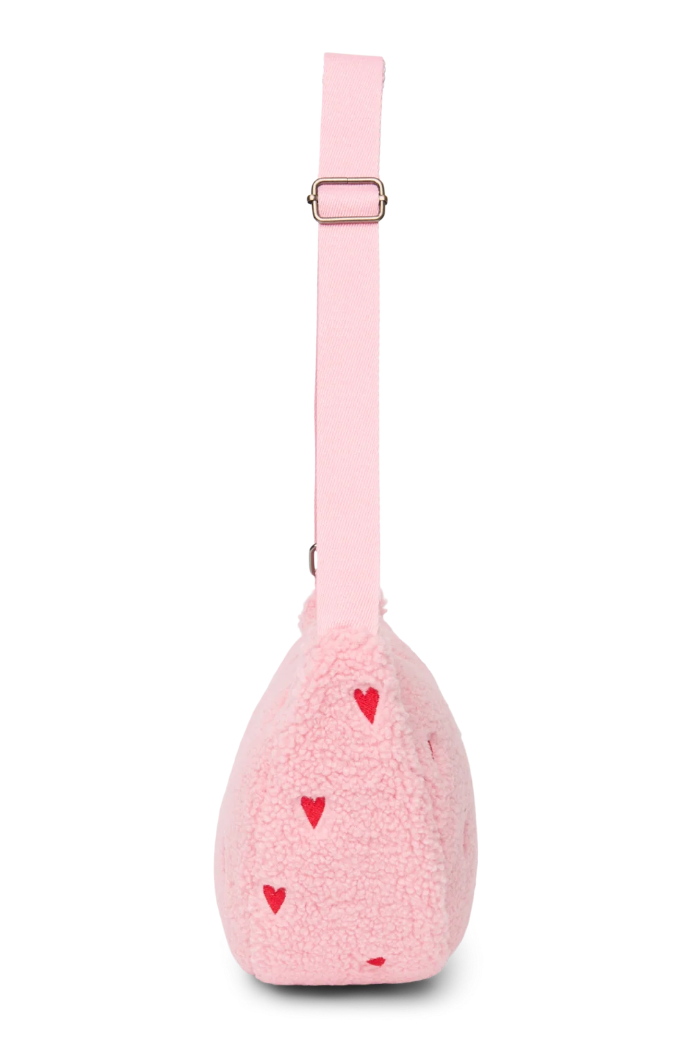 Lichtroze Studio Noos heuptas met hartjes en binnenvak voor kleine kostbaarheden, te koop bij De Gele Flamingo