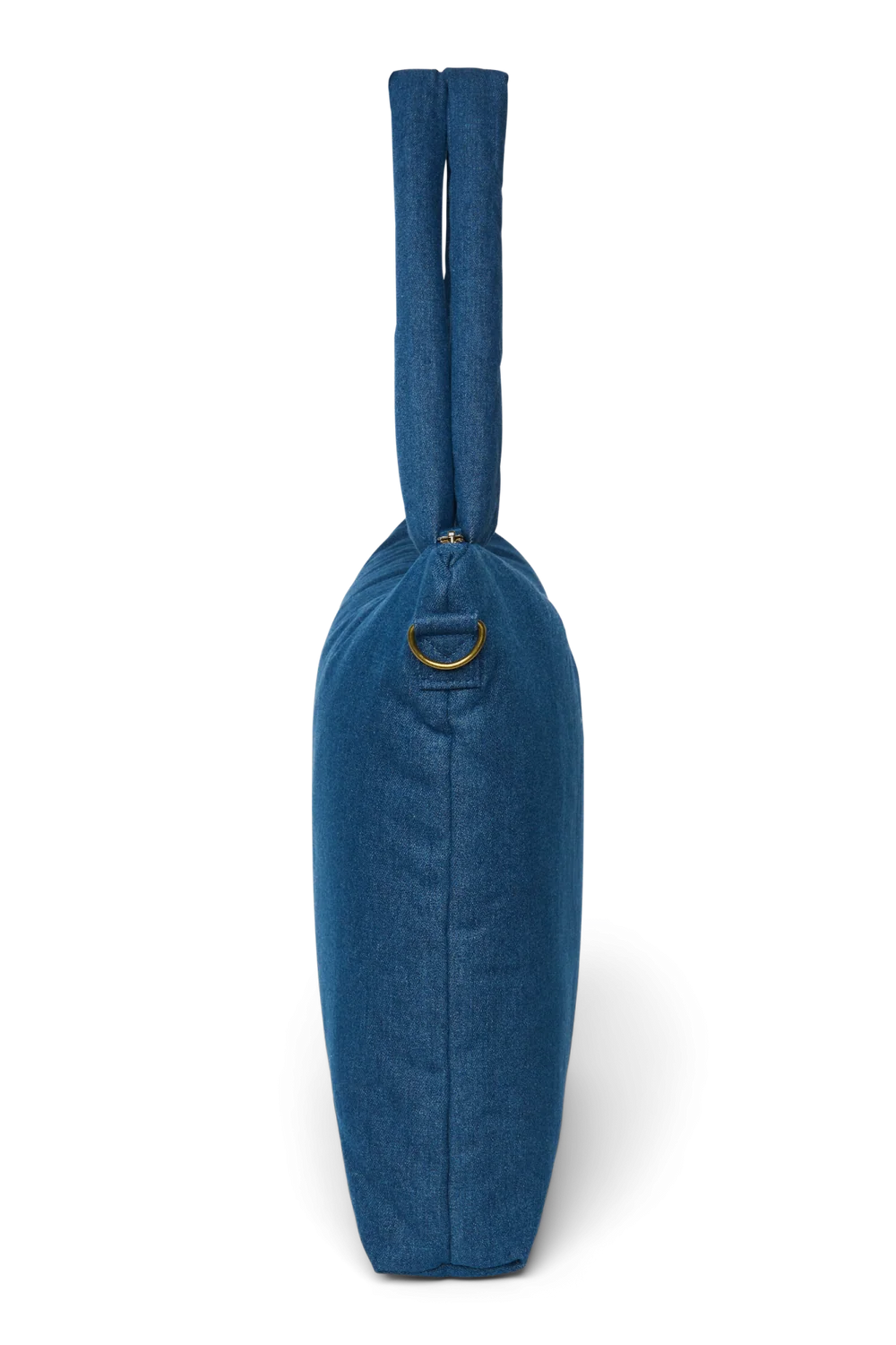 Studio Noos denim luiertas met D-ringen voor aan de kinderwagen, donkerblauw bij De Gele Flamingo