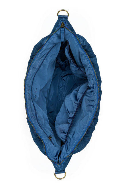 Denim luiertas met hartjes van Studio Noos, stevige ritssluiting, verkrijgbaar bij De Gele Flamingo