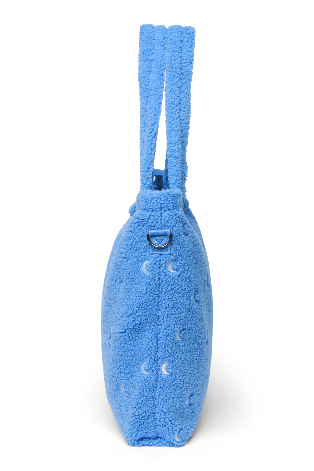 Studio Noos luiertas in lichtblauw teddy met waterafstotende voering en meerdere opbergvakken, De Gele Flamingo