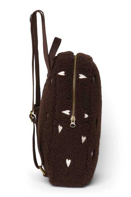Studio Noos Mini Rugzakje | Chocolate Teddy Hearts