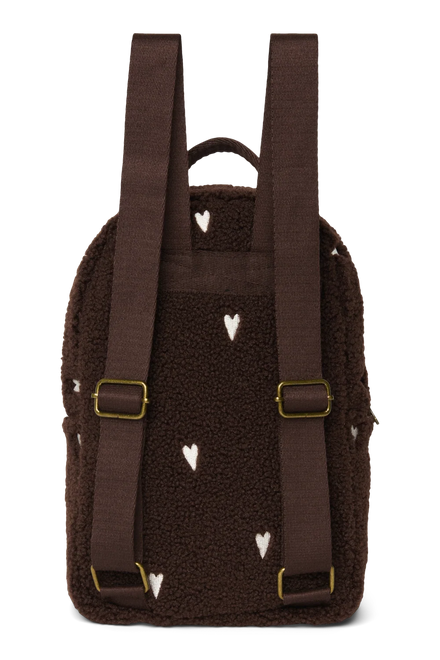 Studio Noos Mini Rugzakje | Chocolate Teddy Hearts