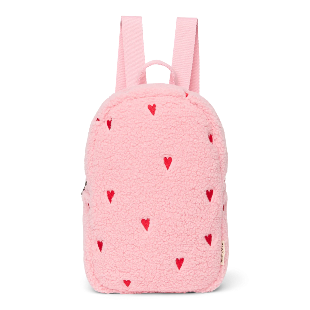 Studio Noos mini rugzakje lichtroze Teddy Hearts bij De Gele Flamingo