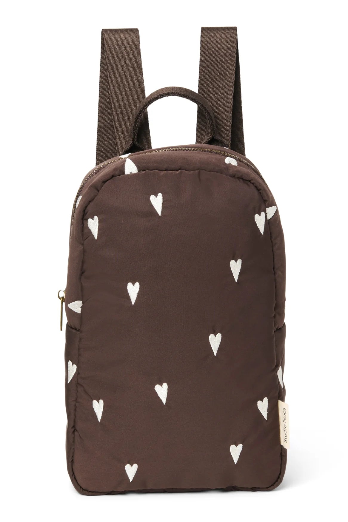 Studio Noos Mini Rugzakje Brown Puffy Hearts