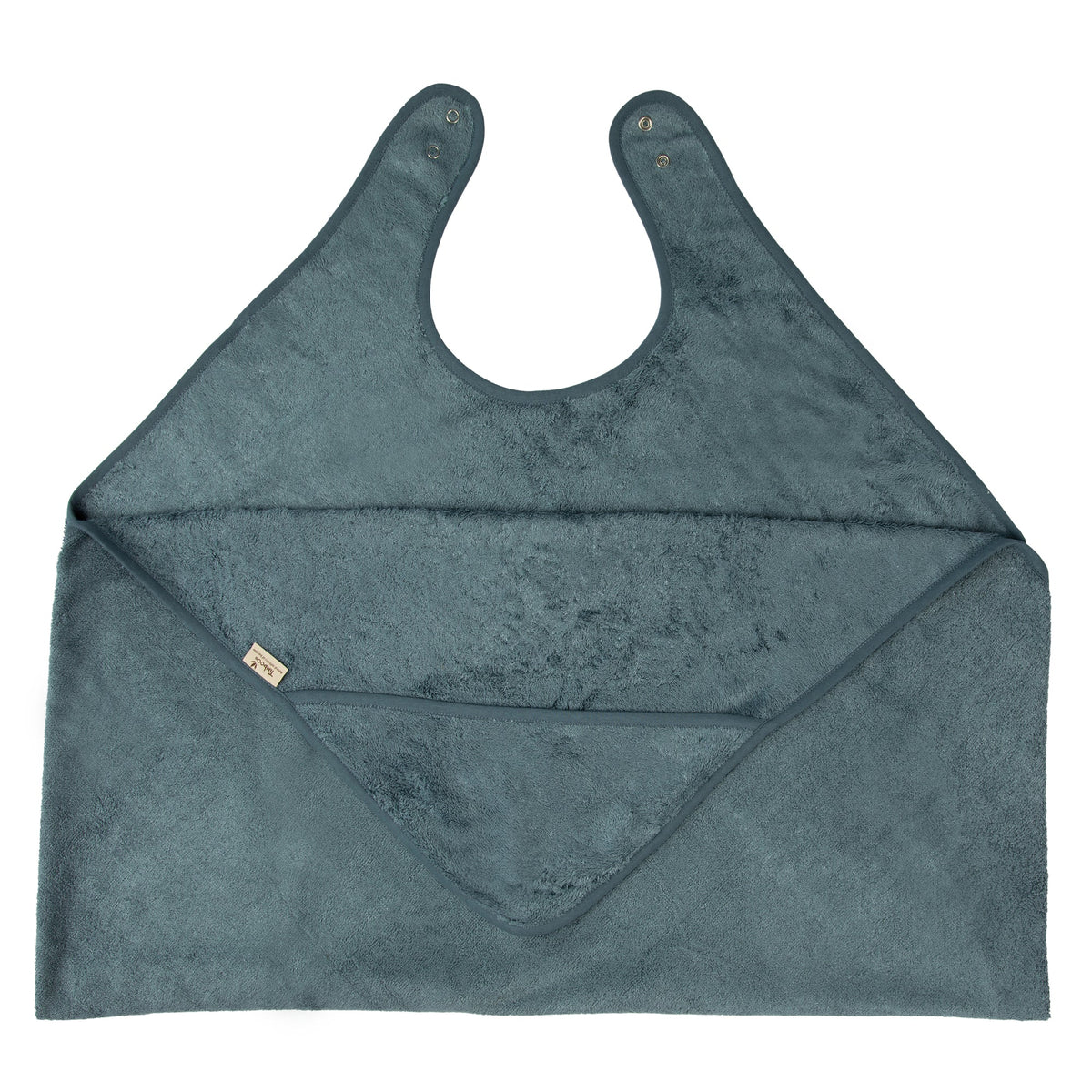 Timboo badcape voor ouder en baby in Marin, 98 x 104 cm van bamboe, bij De Gele Flamingo
