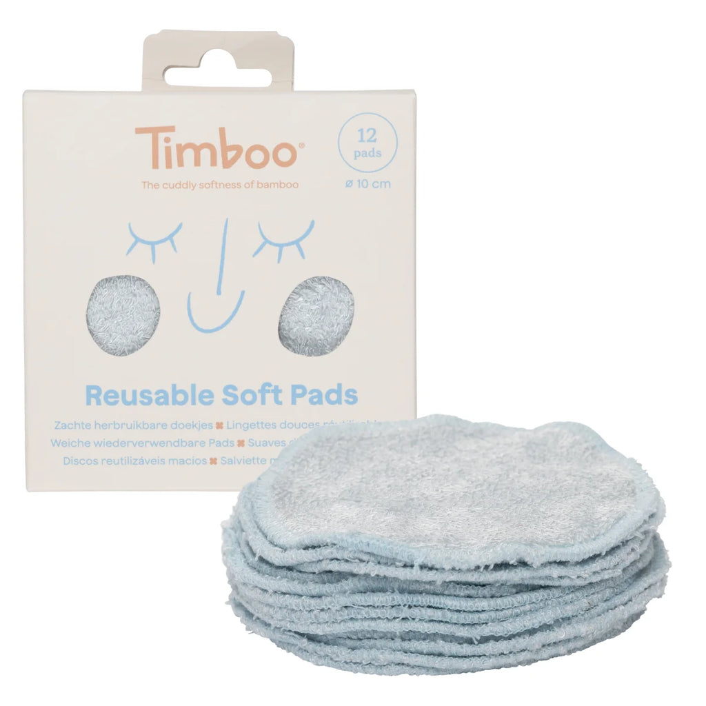 Timboo Herbruikbare Wattenschijfjes Set 12 | Riviera Blue