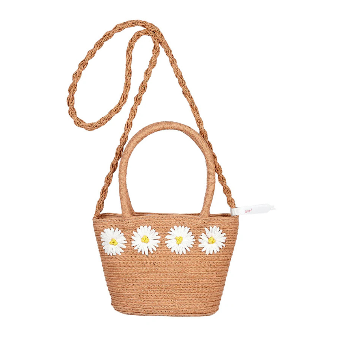 Souza Tas Lidia met witte bloem, kindertasje verkleedaccessoire