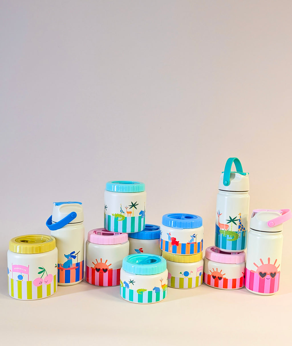 The Cotton Cloud Thermo Food Jar Club Soleil voor school of uitstap, online bij De Gele Flamingo.