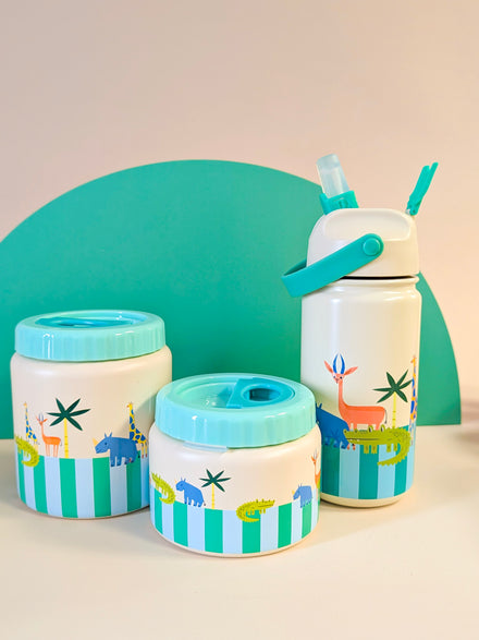 The Cotton Cloud Thermo Food Jar Croc Rock is vrij van BPA, ftalaten en PVC, bij De Gele Flamingo.