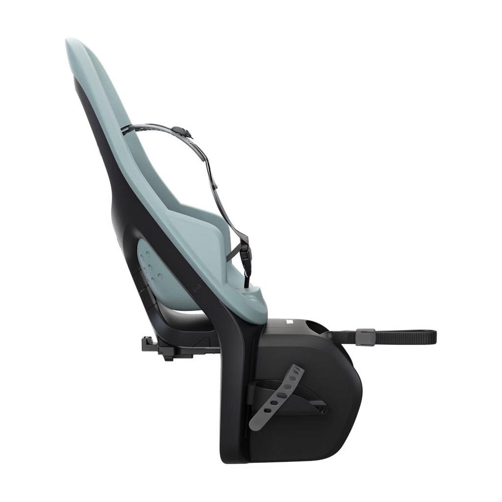Thule Yepp 2 MIK HD Mid Blue met gewatteerde 5-puntsveiligheidsgordel, De Gele Flamingo.