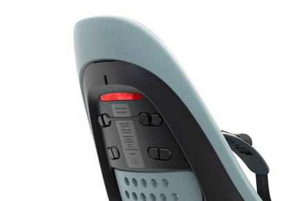 Thule Yepp 2 MIK HD Mid Blue in waterafstotend materiaal, vlot schoon te maken, De Gele Flamingo.
