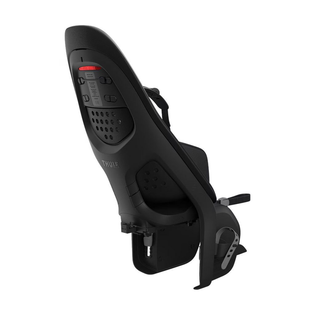 Thule Yepp 2 MIK HD Midnight Black met schokabsorberende zitting, bij De Gele Flamingo.