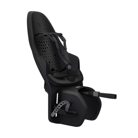 Thule Yepp 2 MIK HD fietsstoel achterop in Midnight Black, bij De Gele Flamingo.