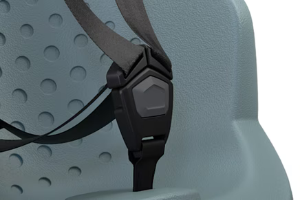 Thule Yepp 2 Maxi fietsstoel Mid Blue geschikt voor kinderen tot 22 kg, verkrijgbaar bij De Gele Flamingo.