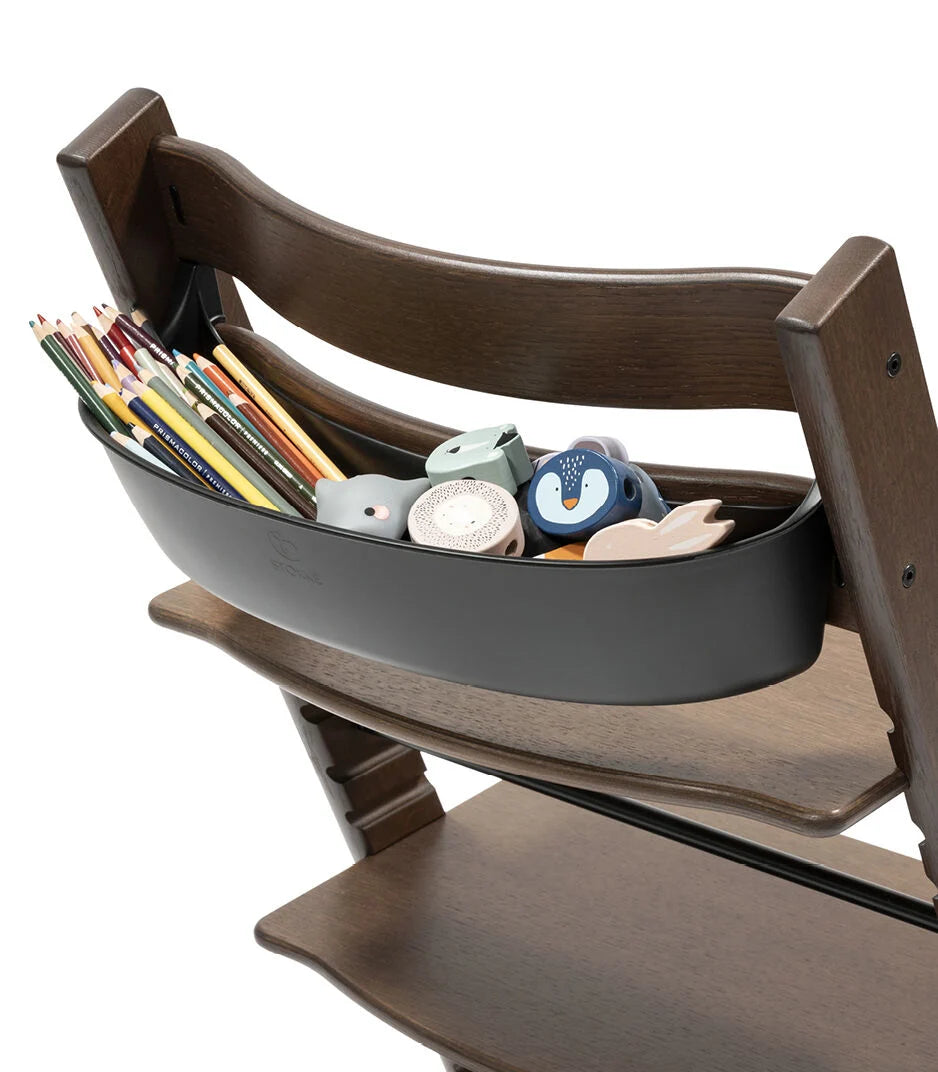 Stokke Tripp Trapp Storage zwart, vaatwasserbestendig opbergbakje bij De Gele Flamingo.