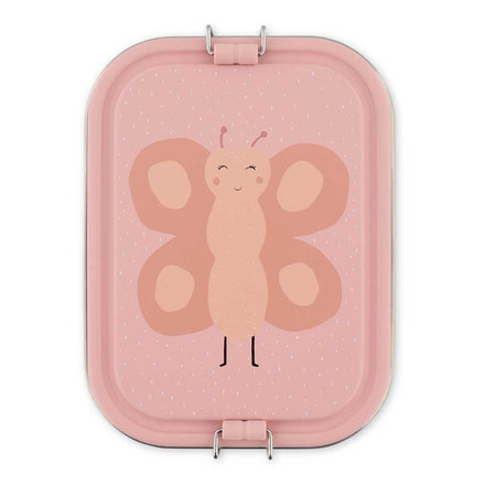 Trixie Brooddoos Groot Mrs. Butterfly RVS lunchbox, vooraanzicht