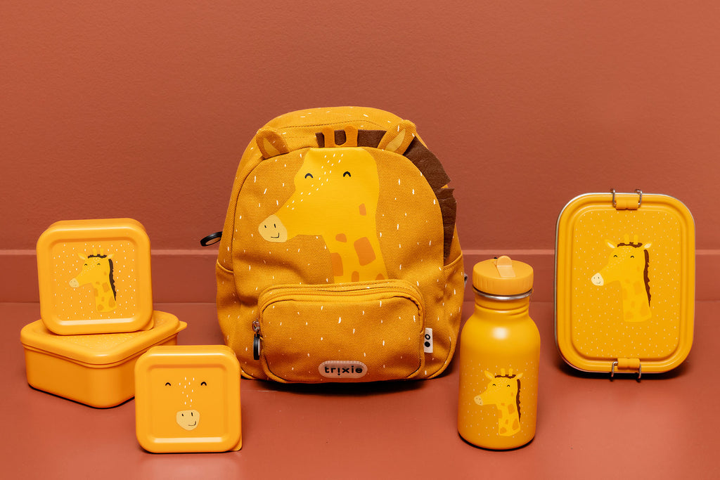 Trixie Brooddoos Klein Mr. Giraffe met girafdesign, close-up