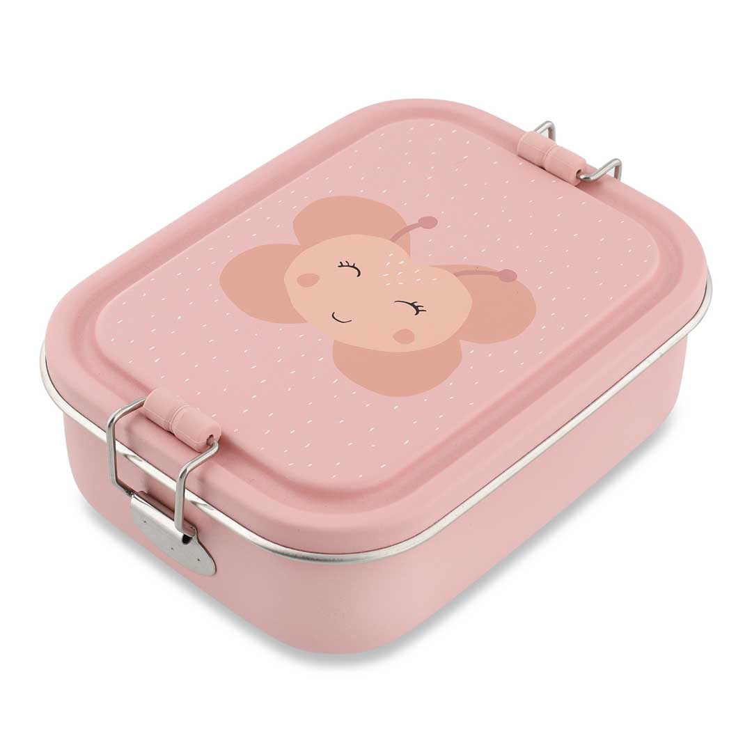 Trixie Brooddoos Klein Mrs. Butterfly RVS broodtrommel, vooraanzicht