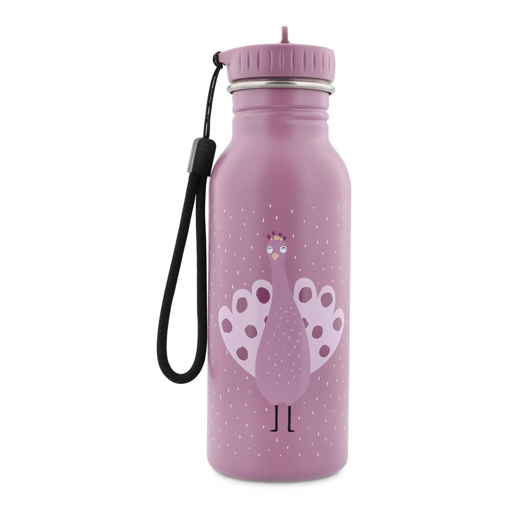 Trixie RVS Drinkfles 500 ml Mrs. Peacock met draaglusje