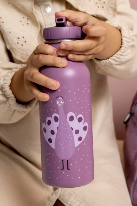 Trixie RVS Drinkfles 500 ml Mrs. Peacock, detail van de dop